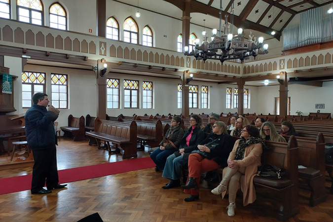 Integrantes conhecem igreja centenária e Projeto de Educação Fiscal