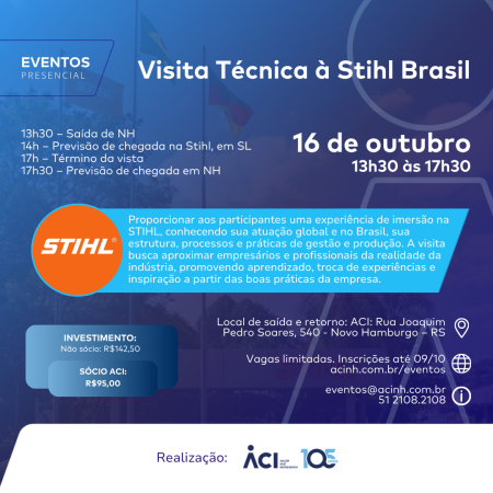 Visita técnica à Stihl tem inscrições esgotadas