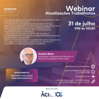 Webinar Atualizações Trabalhistas tem nova edição dia 31