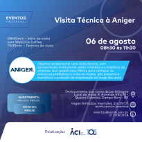 Quer conhecer a Aniger? Participe da visita técnica no dia 06 de agosto