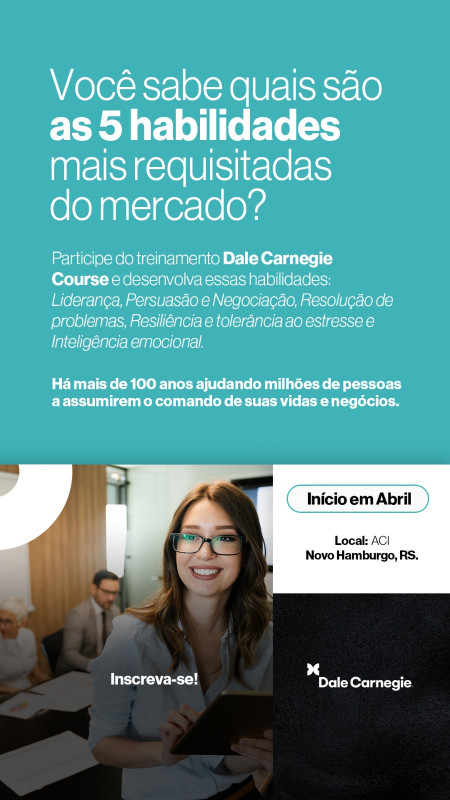 Treinamento Dale Carnegie Course inicia no dia 23 de maio