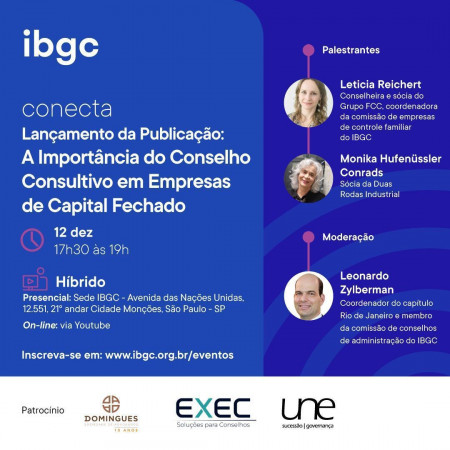 IBGC realiza evento de lançamento de publicação