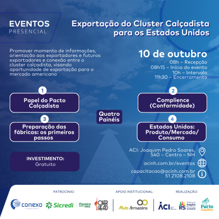 Exportação aos Estados Unidos é tema de evento na ACI, dia 10 de outubro