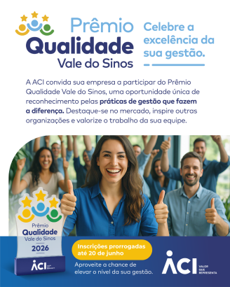 Prazo de inscrição de cases para Prêmio Qualidade Vale do Sinos 2026 é prorrogado para dia 20