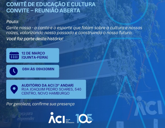 Reunião aberta nesta quinta-feira  terá atrativos especiais