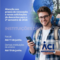 Associados da ACI podem garantir descontos educacionais para o 2º semestre