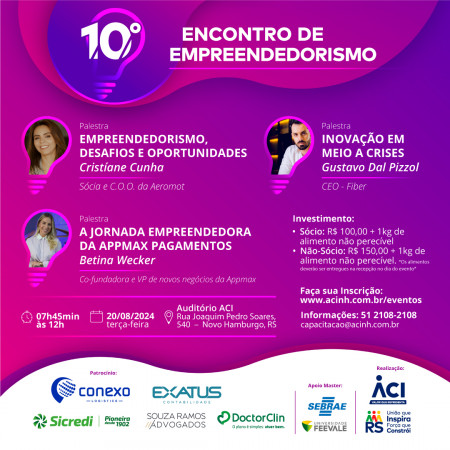 10° Encontro de Empreendedorismo, com programação inspiradora, ocorre nesta terça