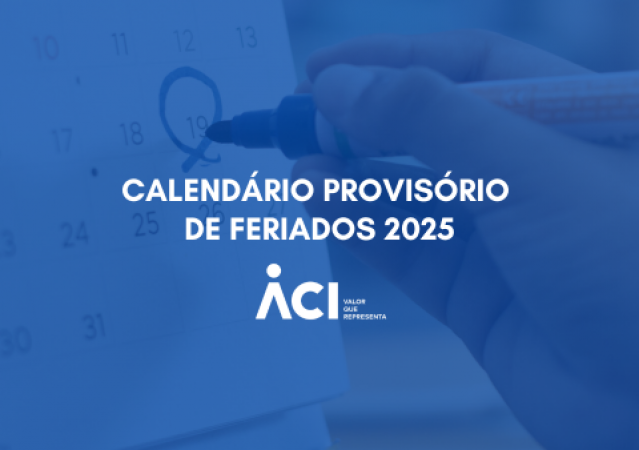 Calendário de feriados provisório em 2025