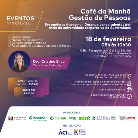 Café da Manhã Gestão de Pessoas tem inscrições esgotadas