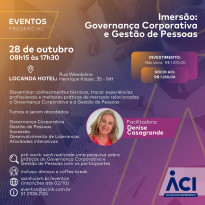 ACI promove Imersão Governança Corporativa e Gestão de Pessoas