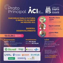 Prato Principal terá palestras de dirigentes do BRDE e do Badesul