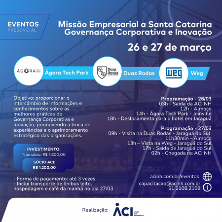 Participe da missão empresarial a Santa Catarina