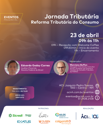 Auditor fiscal da Receita Federal detalha reforma tributária do consumo em evento na ACI