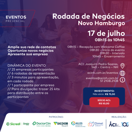 Rodada de Negócios Novo Hamburgo tem nova edição em 17 de julho
